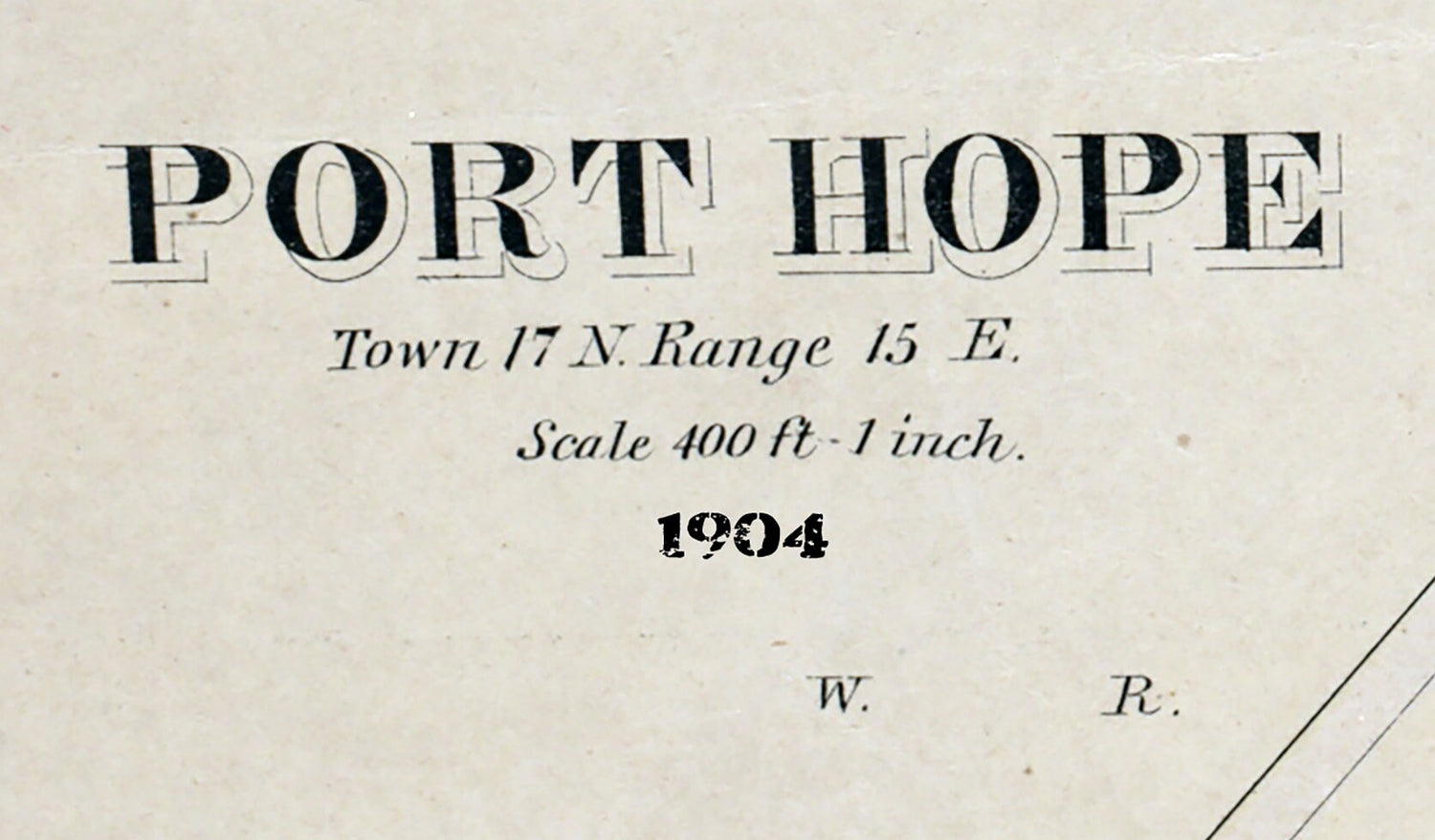 1904 Map of Port Hope Huron County Michigan