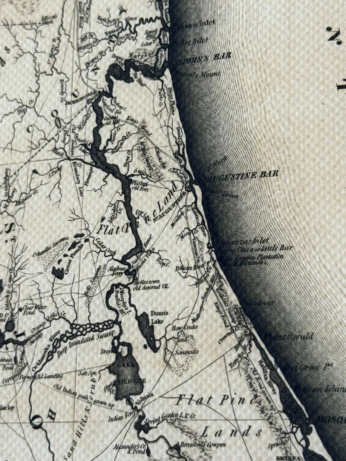 1823 Map of Florida Framed