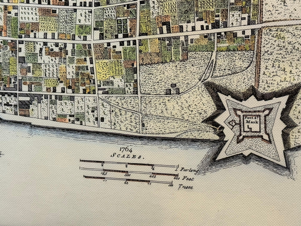 1764 Map of Saint Augustine Florida Framed