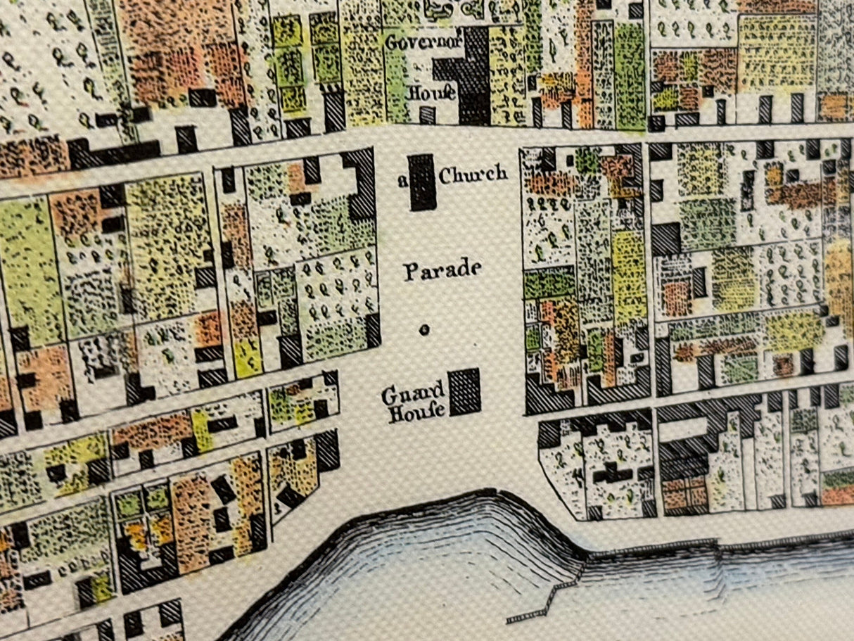 1764 Map of Saint Augustine Florida Framed
