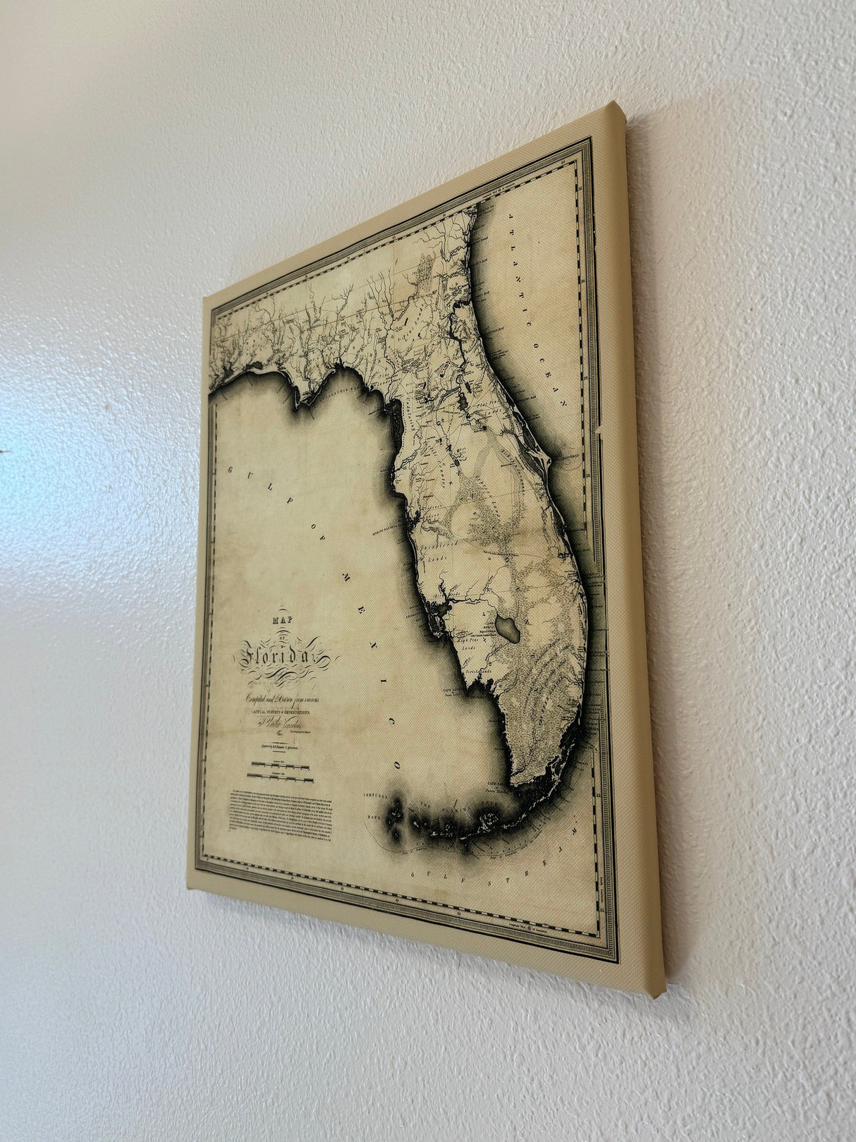 1823 Map of Florida Framed