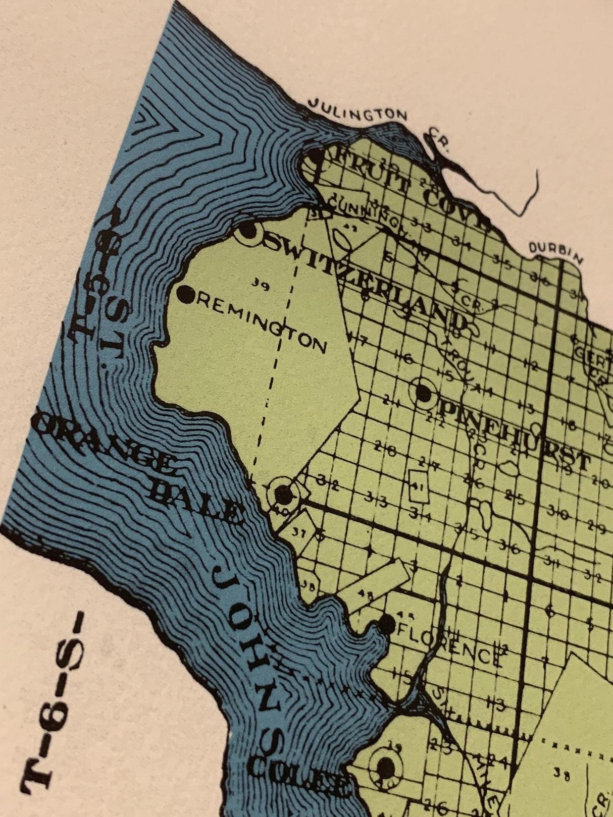 1914 Map of Saint Johns County Florida Framed