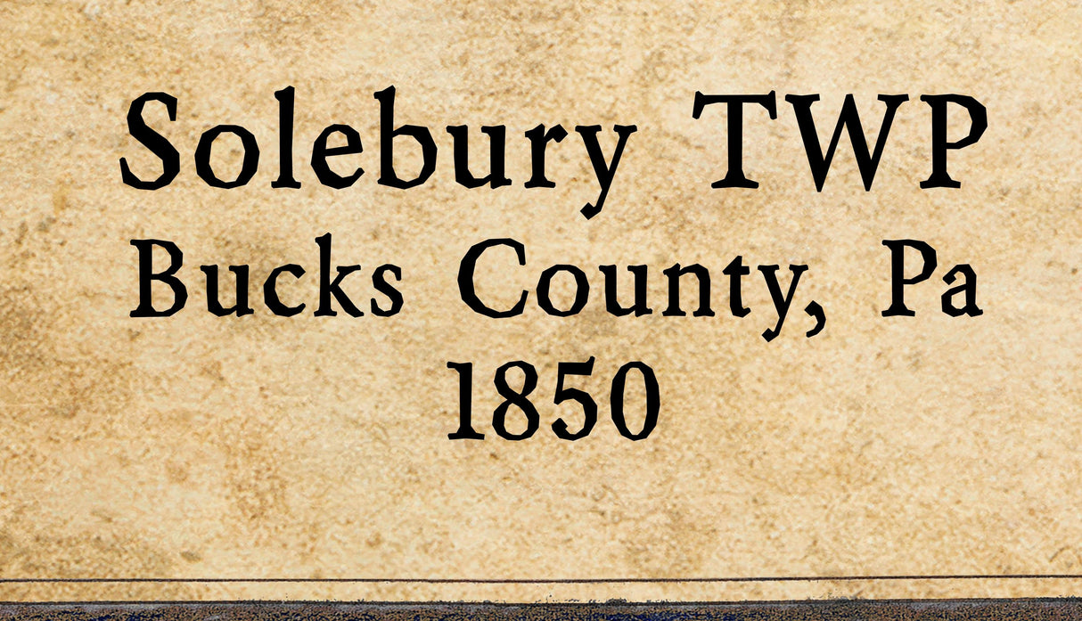 1850 Map of Solebury Township Bucks County Pennsylvania