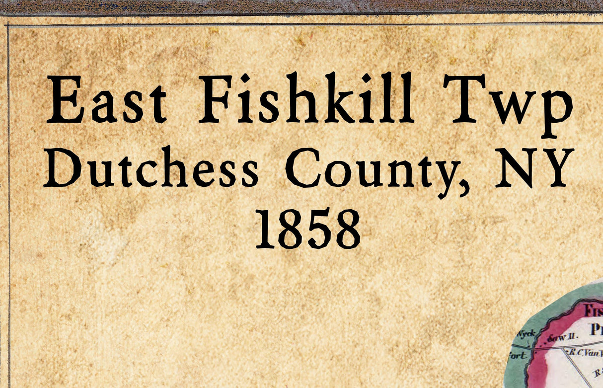 1858 Map of East Fishkill Township Dutchess County New York