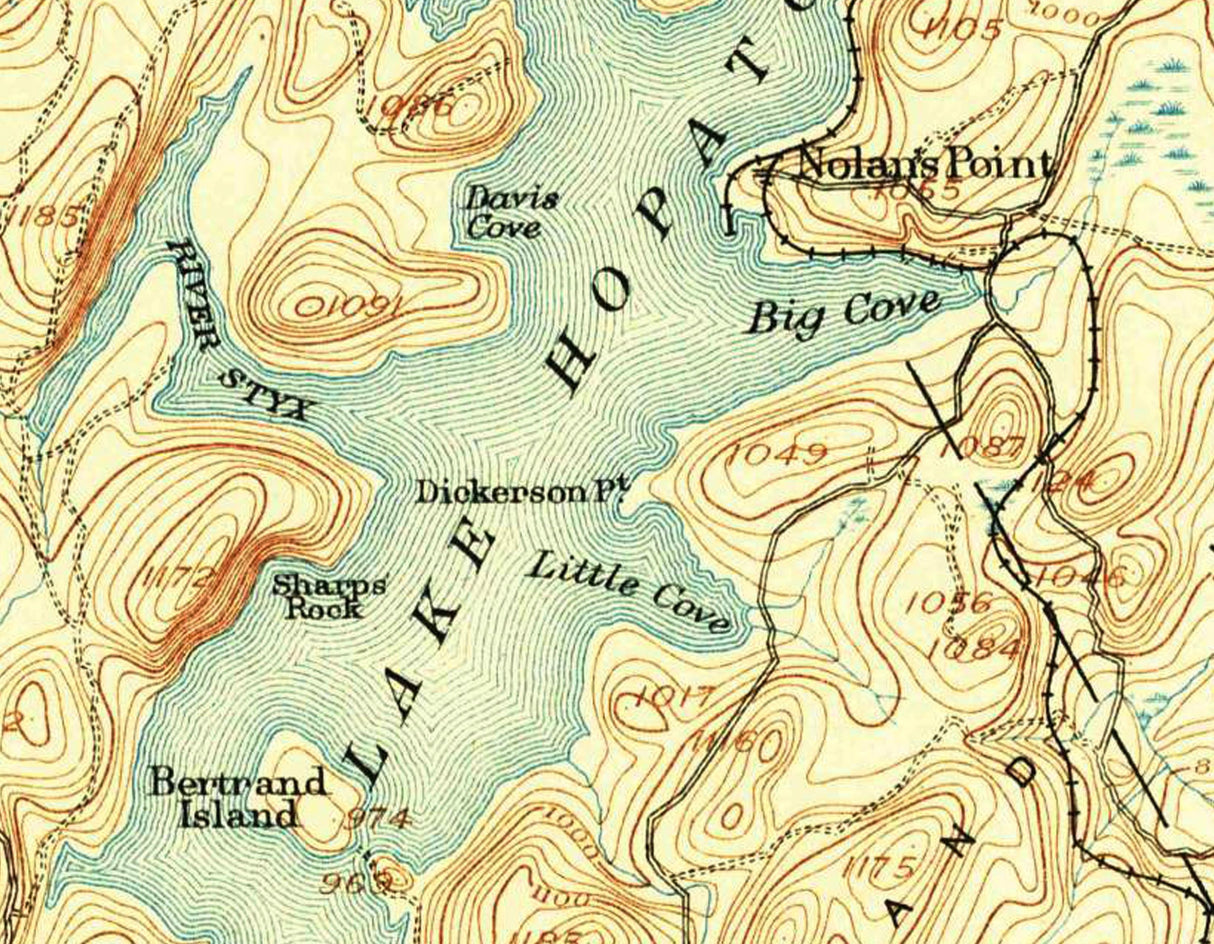 1894 Map of Lake Hopatcong New Jersey