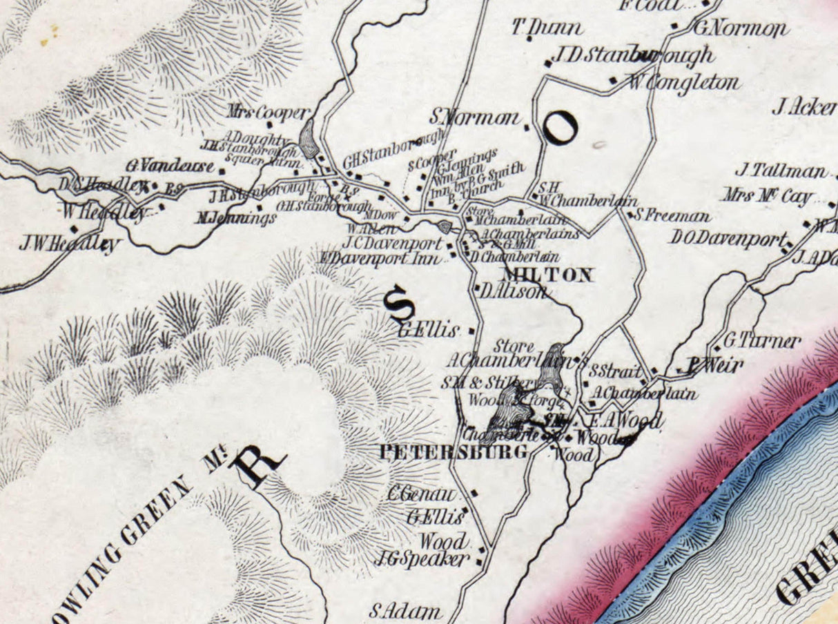 1853 Map of Jefferson Township Morris County New Jersey