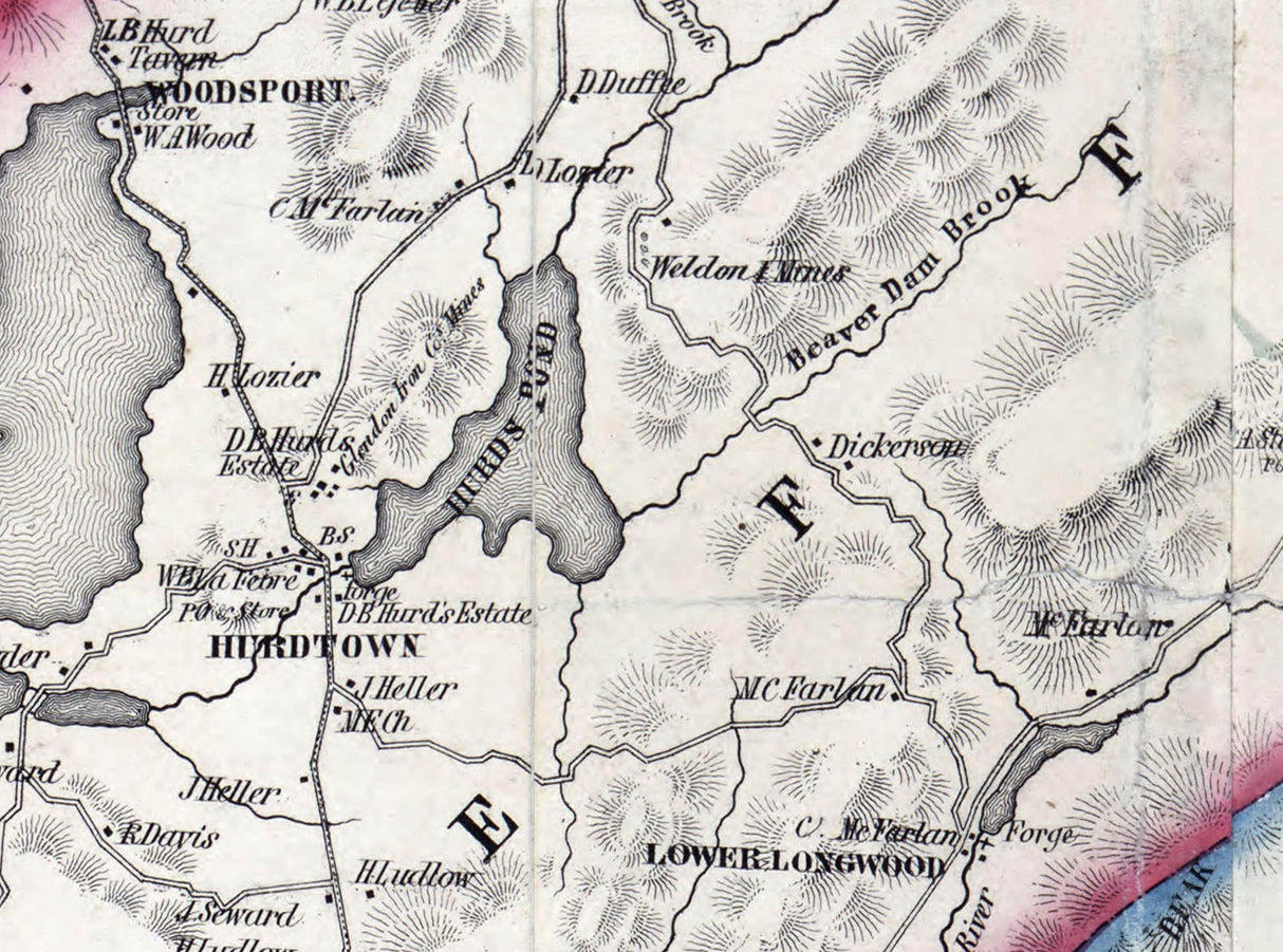 1853 Map of Jefferson Township Morris County New Jersey