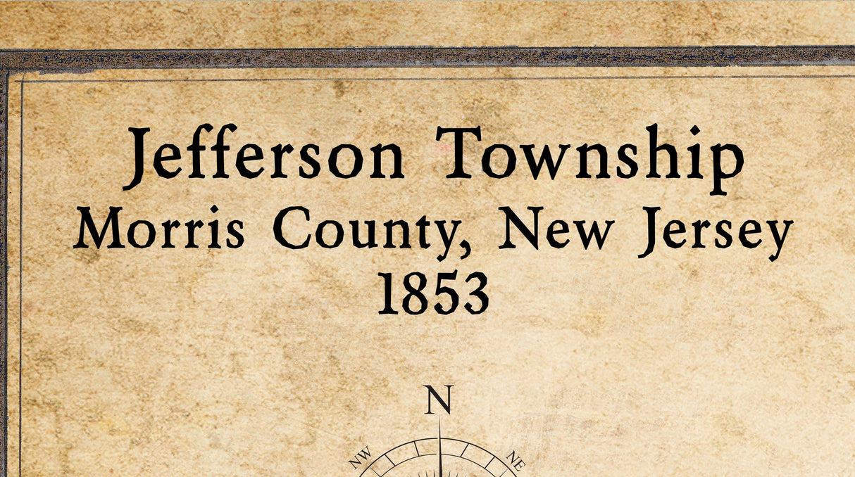 1853 Map of Jefferson Township Morris County New Jersey