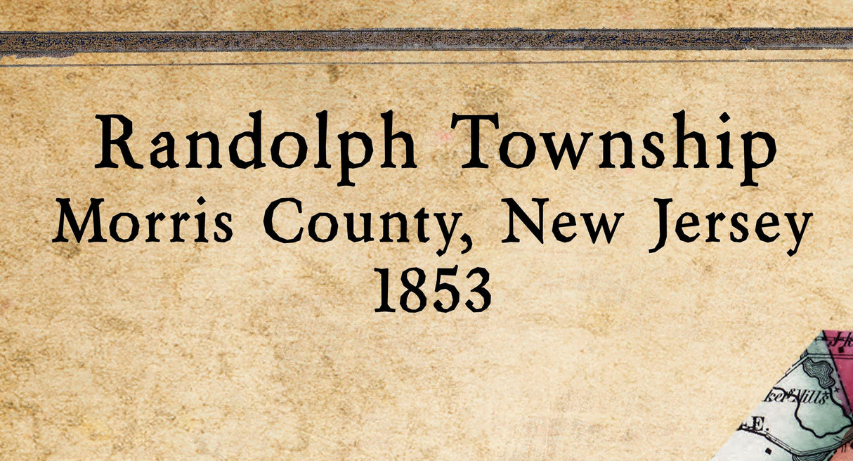 1853 Map of Randolph Township Morris County New Jersey