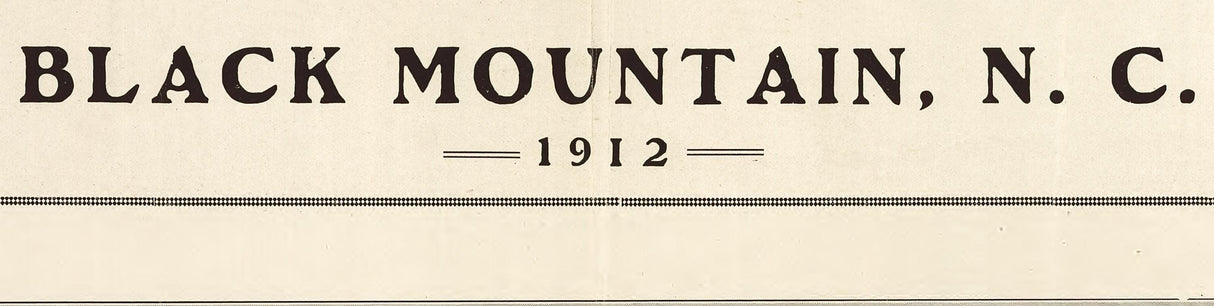 1912 Map of Black Mountain North Carolina