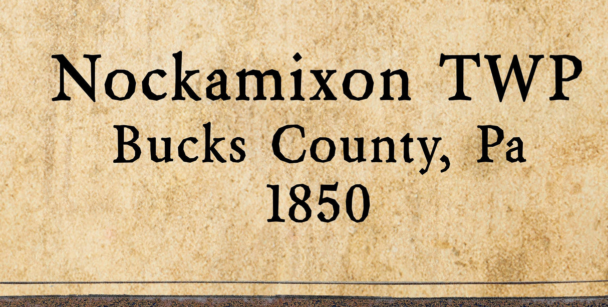1850 Map of Nockamixon Township Bucks County Pennsylvania