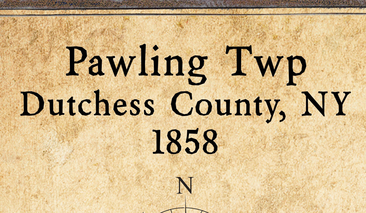 1858 Map of Pawling Township Dutchess County New York