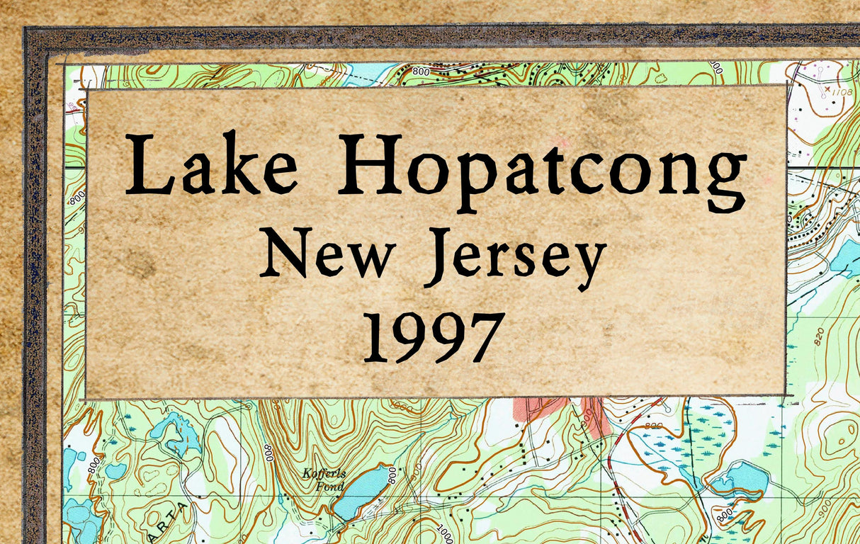 1997 Map of Lake Hopatcong New Jersey