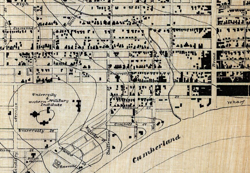 1860 Map of Nashville Tennessee