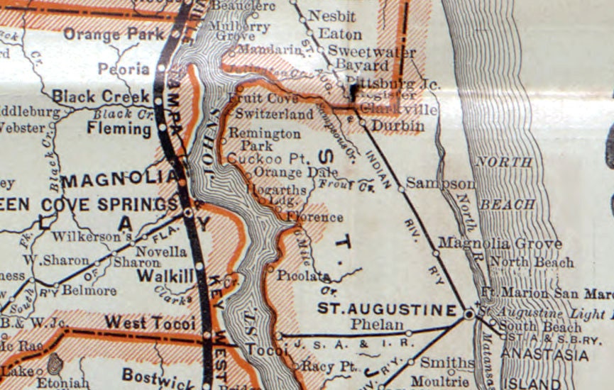 1894 Map of the State of Florida