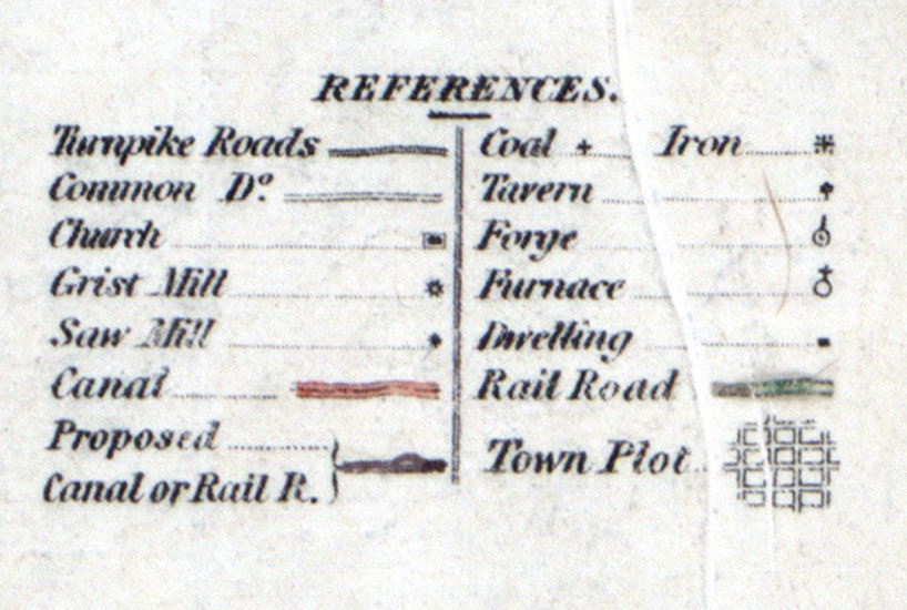 1830 Map of Schuylkill County Pennsylvania