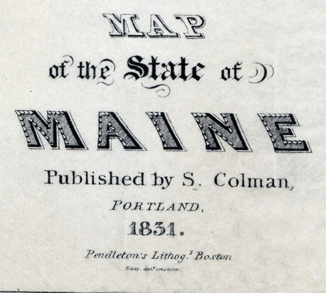 1831 Map of the state of Maine
