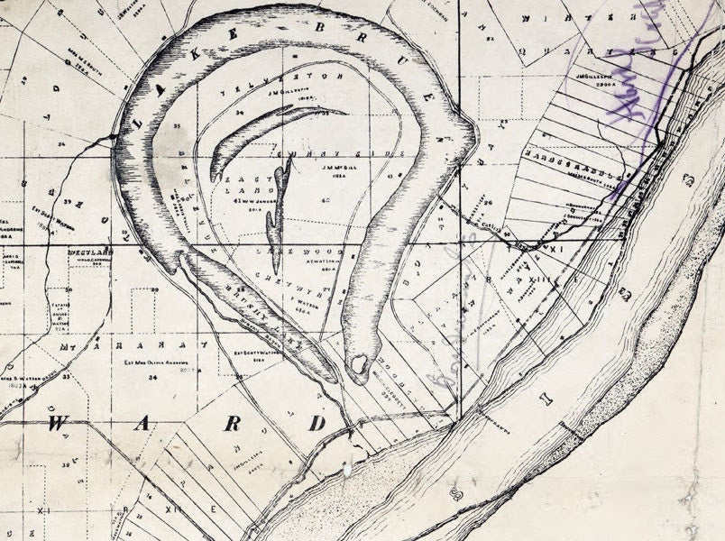 1873 Map of Plantations Tensas Parish (County) Louisiana