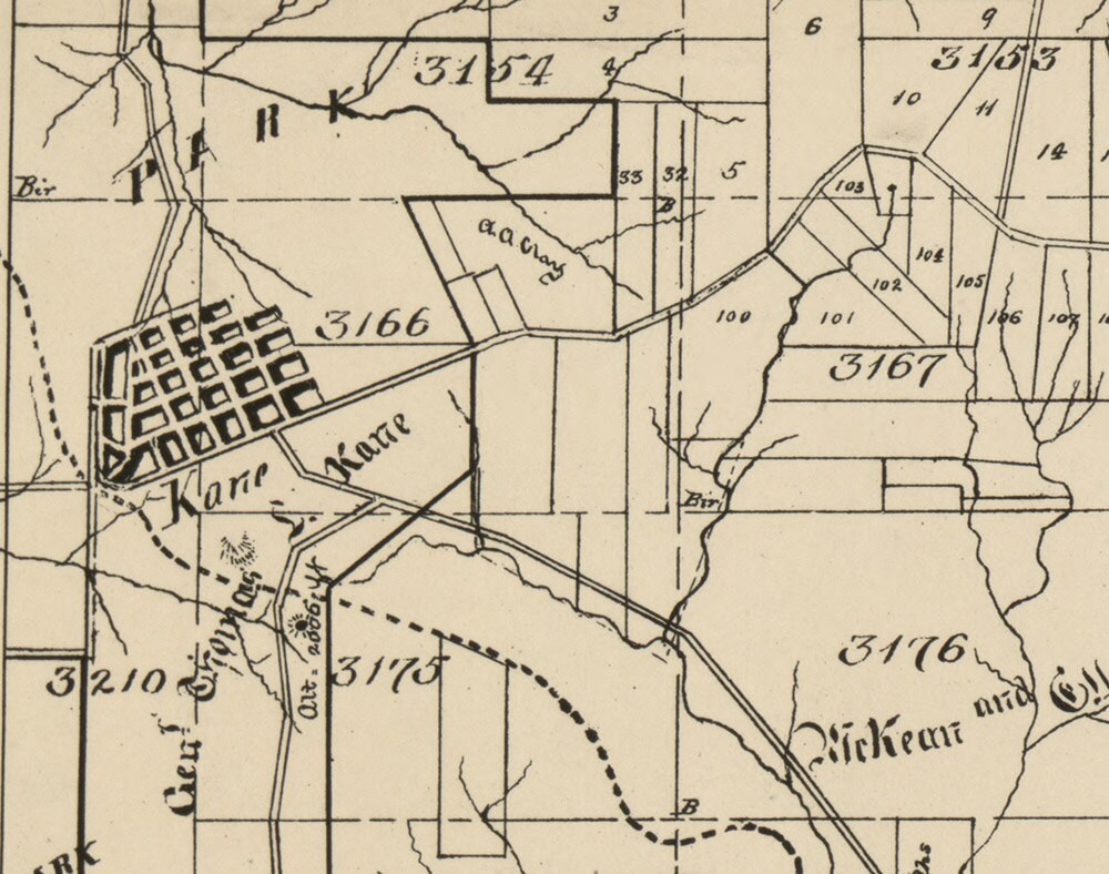 1878 Farm Line Map Part of Elk County and McKean County Pa