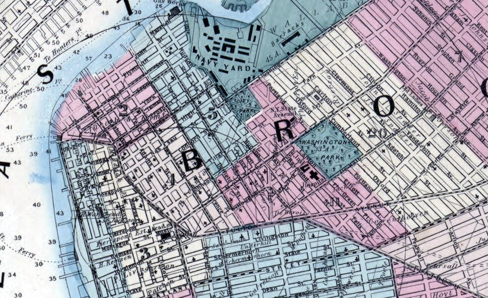 1868 Map of Kings County New York