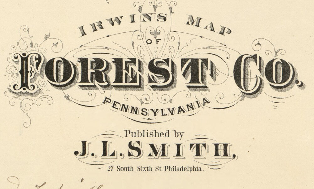 1876 Landowner Map of Forest County Pennsylvania