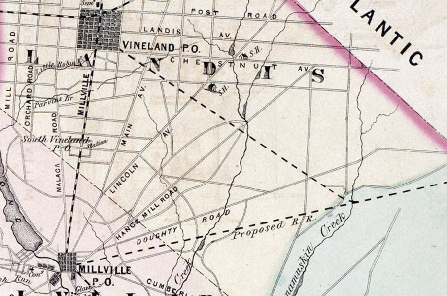 1876 Map of Cumberland County New Jersey