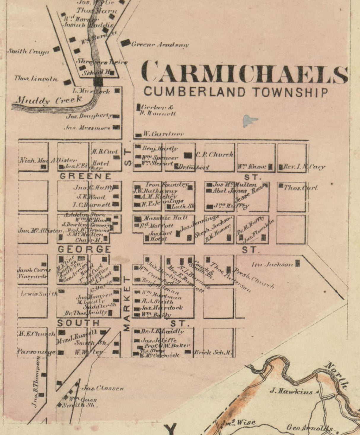 1865 McConnells Map of Greene County PA