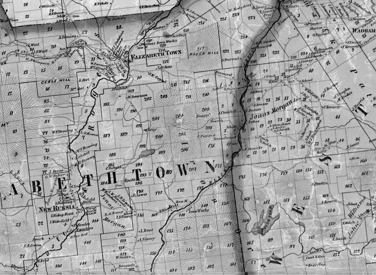 1858 Map of Essex County New York