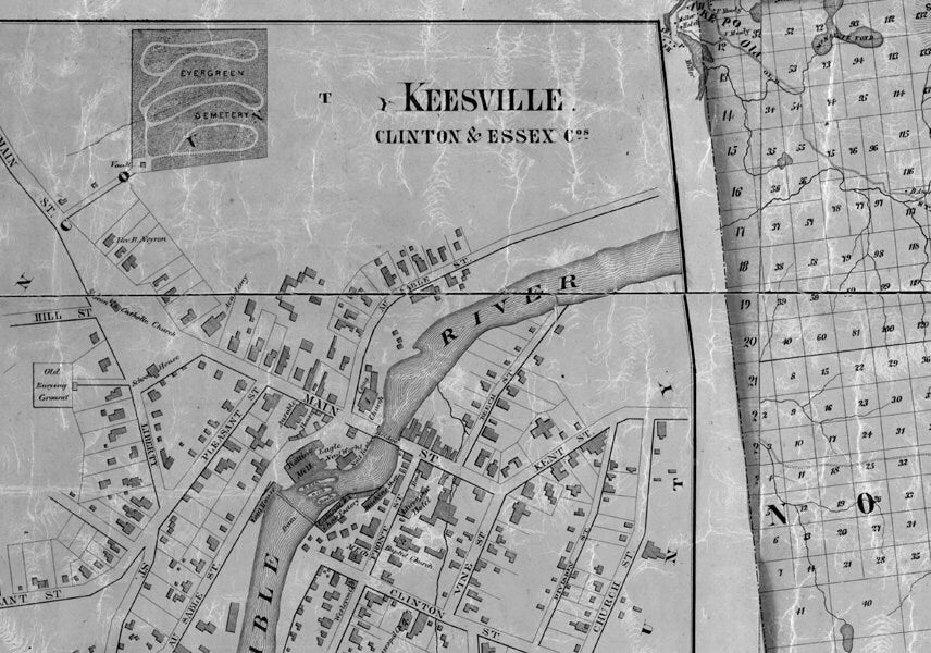 1858 Map of Essex County New York