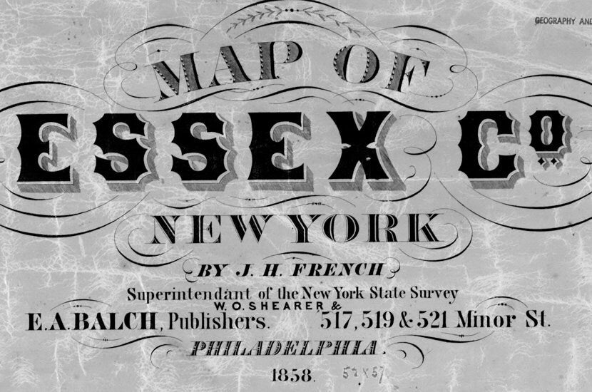 1858 Map of Essex County New York