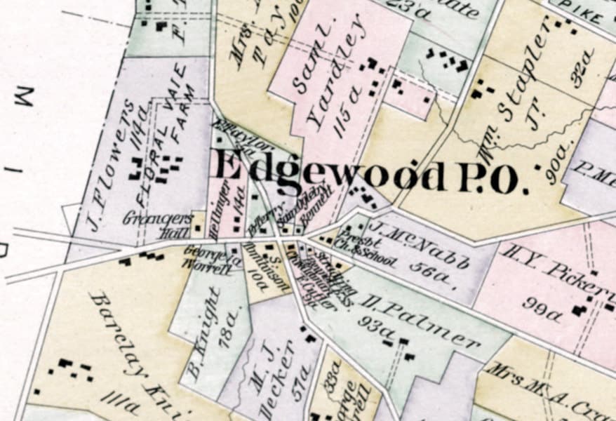 1891 Map of Lower Makefield Township Bucks County Pennsylvania