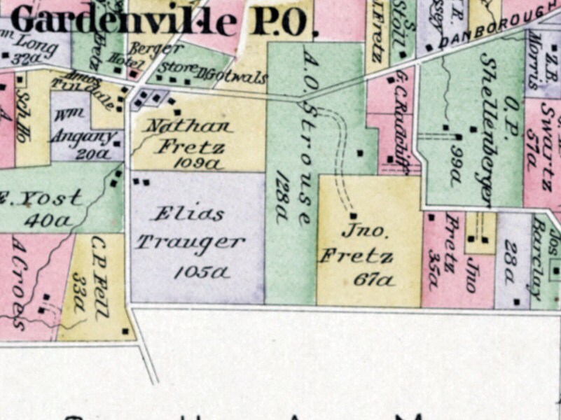 1891 Map of Plumstead Township Bucks County Pennsylvania