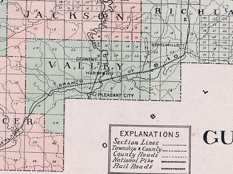 1902 Map of Guernsey County Ohio