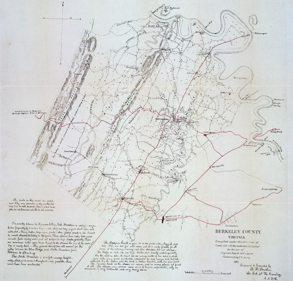 1861 Map of Berkeley County Virginia