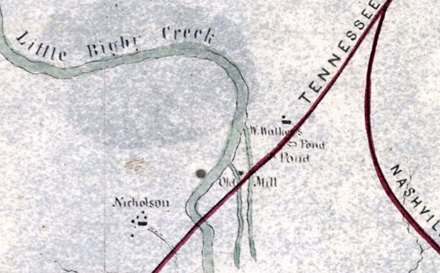 1863 Map of Columbia Tennessee and vicinity