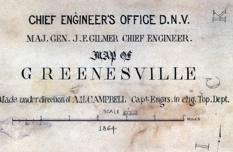 1864 Map of Greensville County Virginia Family Names Genealogy