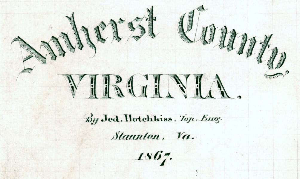 1867 Map of Amherst County Virginia