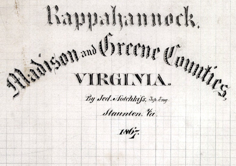 1867 Map of Rappahannock Madison and Greene County Virginia