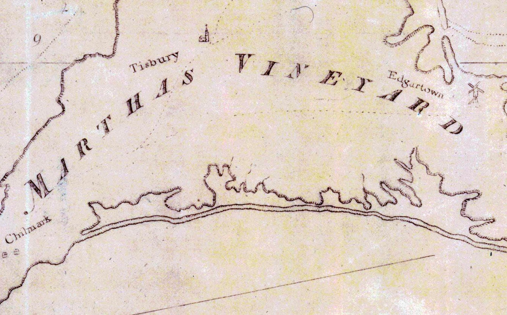 1791 Nautical Chart Map of Nantucket Shoals and Marthas Vineyard Massachusetts