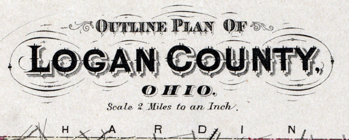 1890 Map of Logan County Ohio