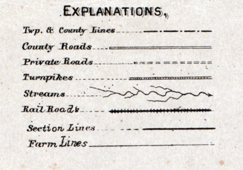 1890 Map of Logan County Ohio