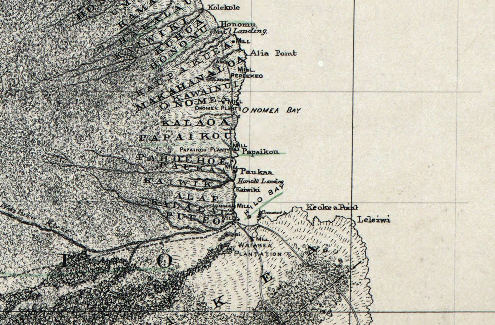 1886 Map of Hawaii
