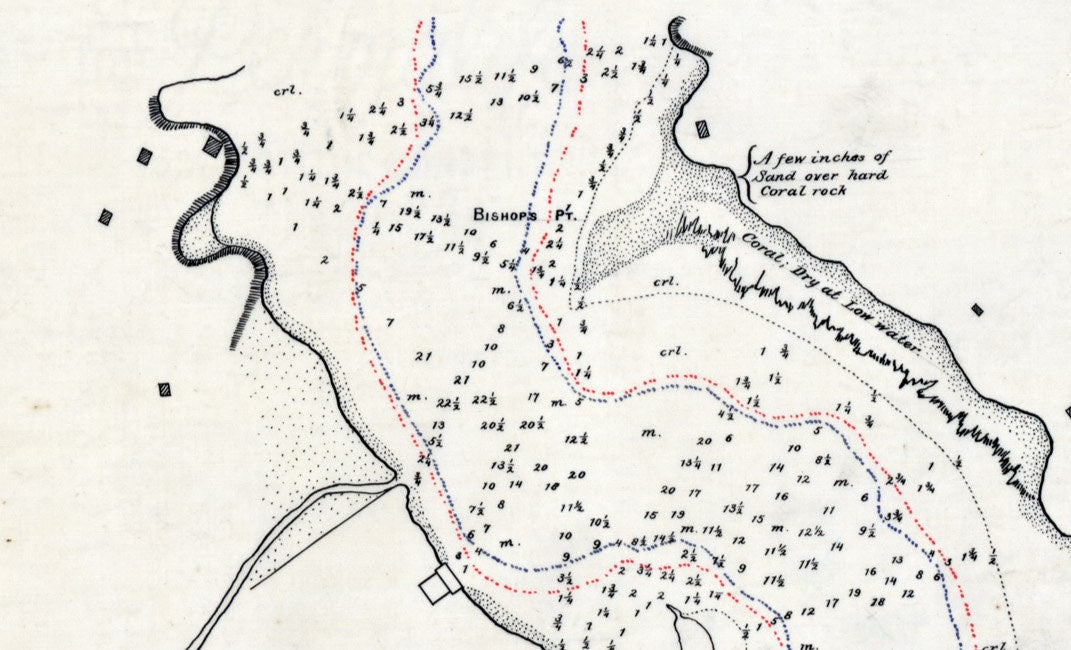 1873 Map of Pearl River Oahu Hawaiian Islands