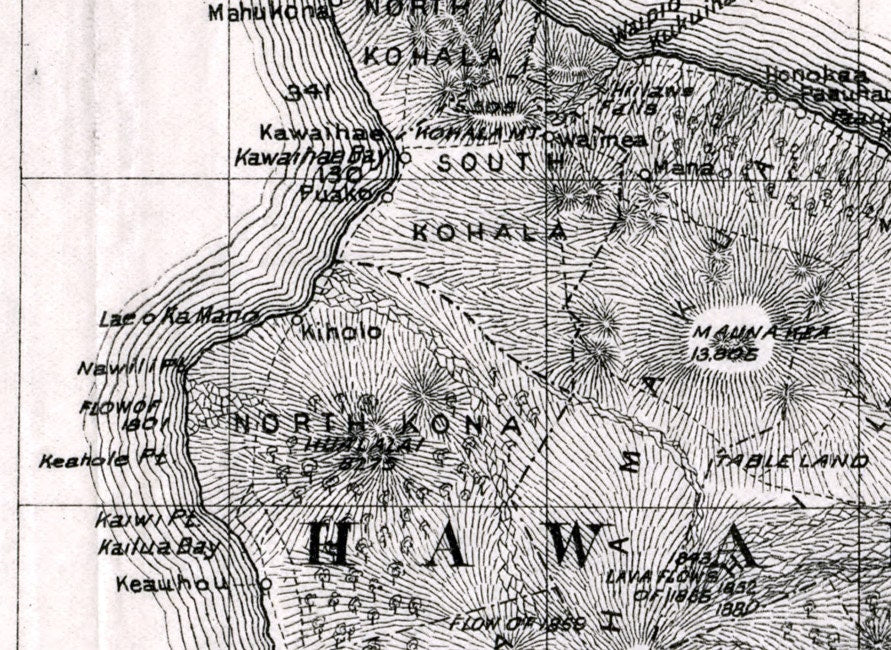 1893 Map of the Hawaiian Islands
