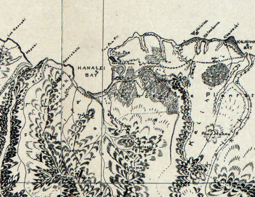 1878 Map of Kauai Hawaii