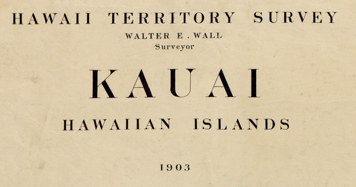 1903 Map of Kauai Hawaii