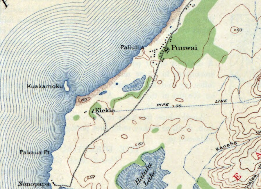 1926 Map of Niihau Kauai County Hawaii