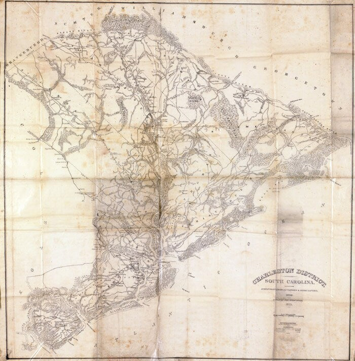 1825 Map of Charleston County South Carolina