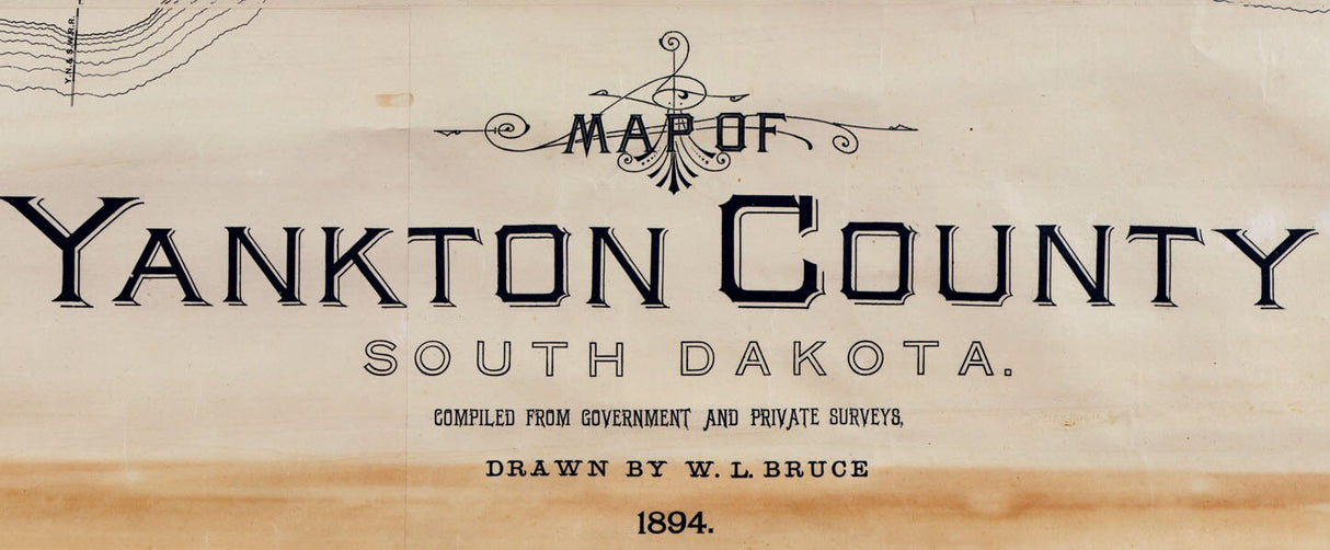 1894 Map of Yankton County South Dakota