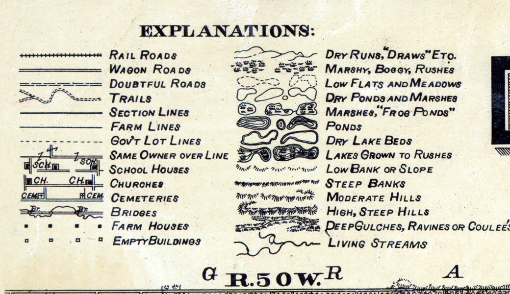 1899 Map of Deuel County South Dakota Clear Lake